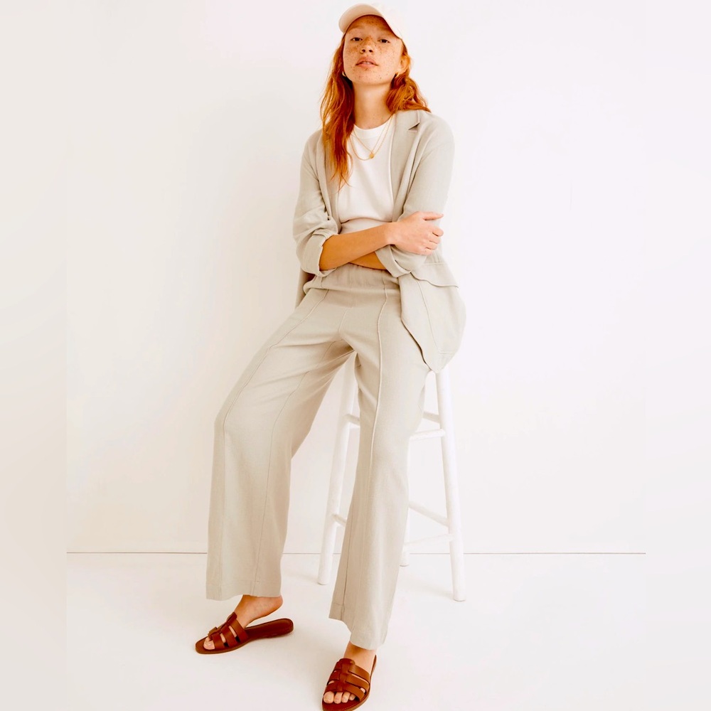 Madewell Breezewoven Pull-On High Rise Straight Pants, Size XXS